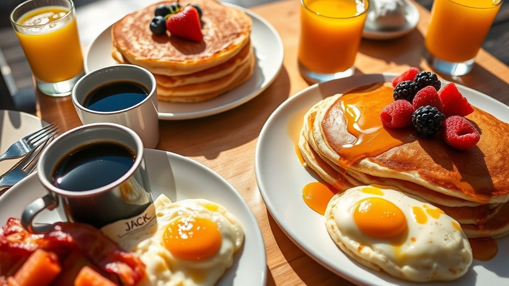 7 Must-Try Items on Jack’s Menu With Prices | Frank's Pizza & Restaurant hearty breakfast with beverages